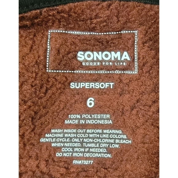 Sonoma Ultra Soft Long Sleeve Maroon Pullover Sweater boys size 10 - Picture 3 of 3